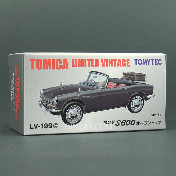 HONDA S600 Open Top (Black), Tomytec Tomica Limited Vintage diecast model car LV-199c