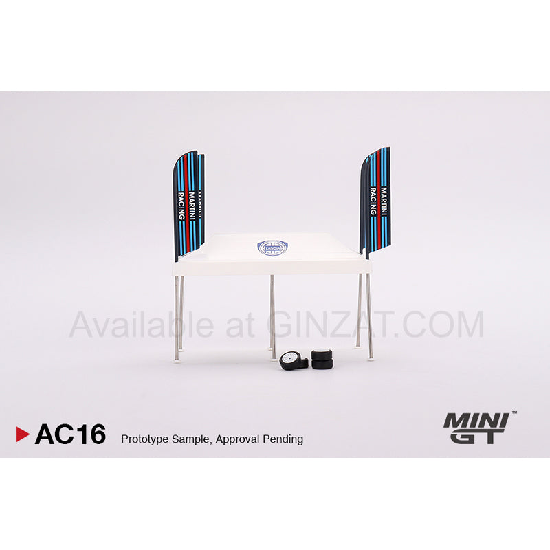Paddock Service Martini Racing Tent Set, Mini GT diecast model