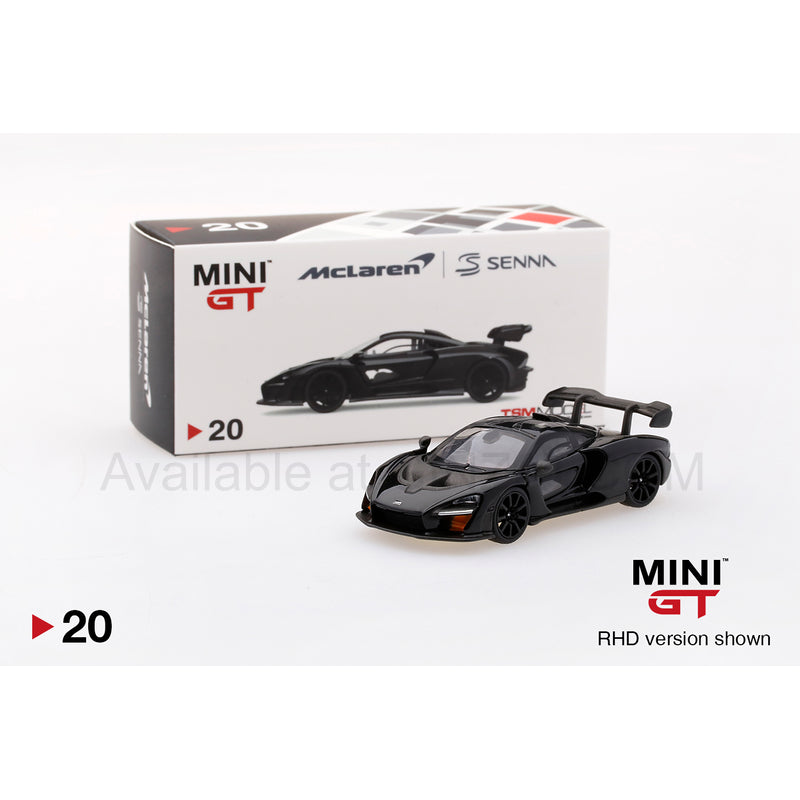 McLaren Senna Onyx Black RHD, MINI GT No.20 diecast model car – GINZAT