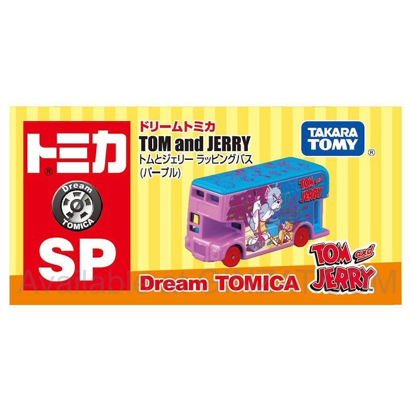 Tom and Jerry Wrapping Bus (Purple), Dream Tomica SP diecast model car