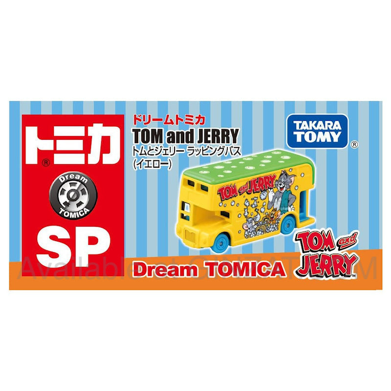 Tom and Jerry Wrapping Bus (Yellow), Dream Tomica SP diecast model car