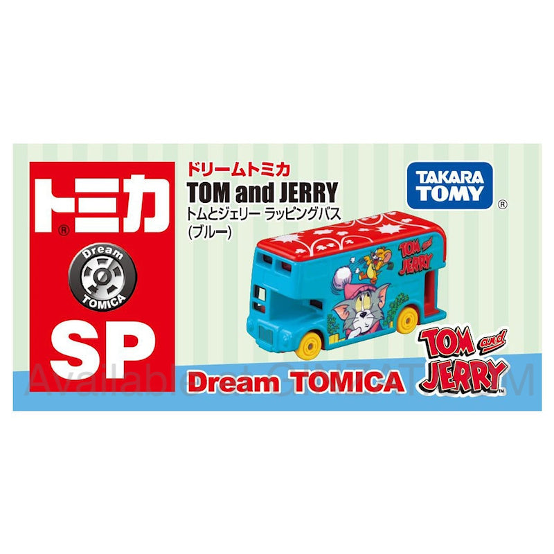 Tom and Jerry Wrapping Bus (Blue), Dream Tomica SP diecast model car
