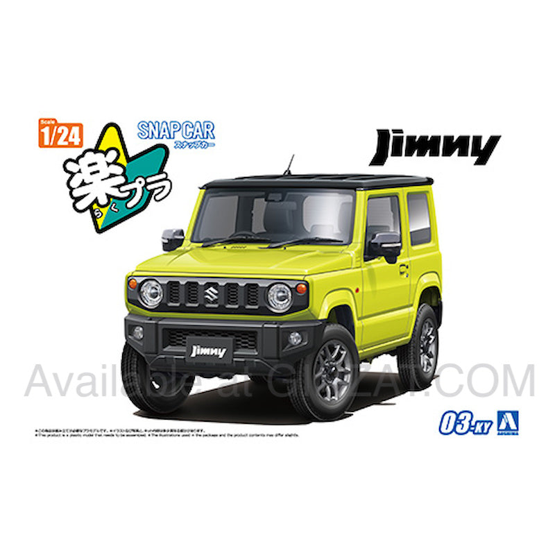 Aoshima 1/24 JB64 Jimny 2018 Kinetic Yellow, The Snap Car