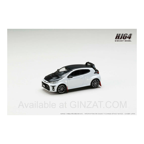 Toyota GRMN Yaris Rally Package with GR Parts Platinum White Pearl Mica, Hobby Japan diecast model car