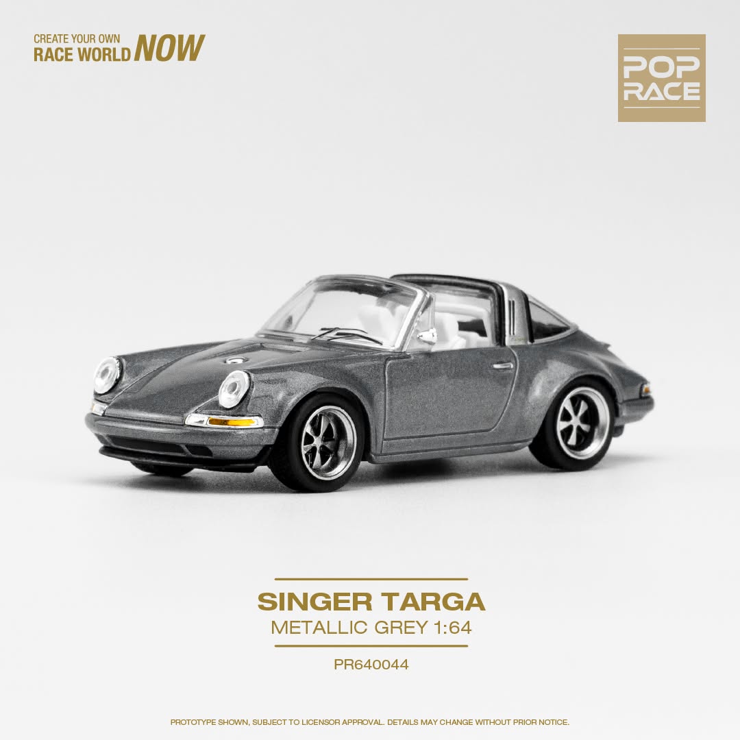 POP Race 1/64 Singer Targa Metallic Grey
