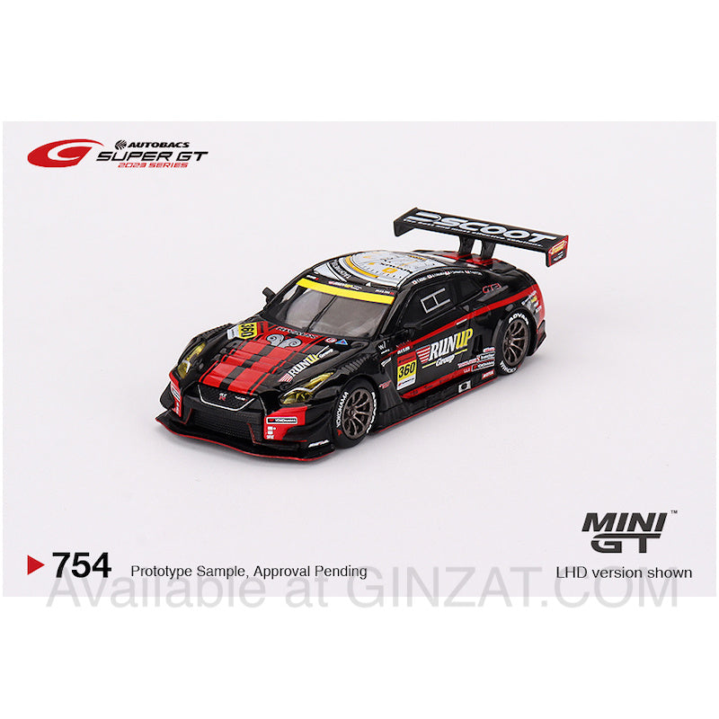 Nissan GT-R NISMO GT3 #360 "RUNUP RIVAUX GT-R" TOMEI SPORTS 2023 SUPER GT SERIES, MINI GT No.754 diecast model car