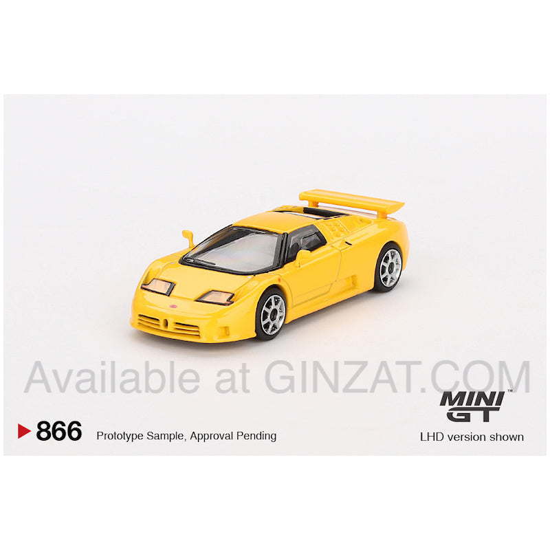 Bugatti EB110 Super Sport Giallo Bugatti, MINI GT No.866 diecast model car