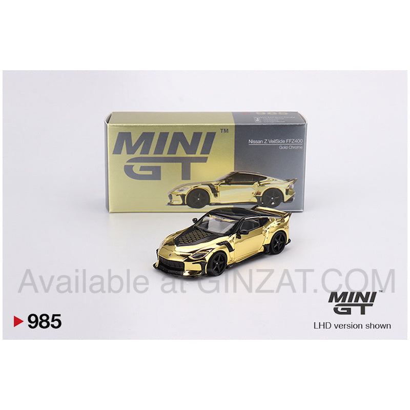 Nissan Z VeilSide FFZ400 Gold Chrome, Mini GT No. 985 diecast