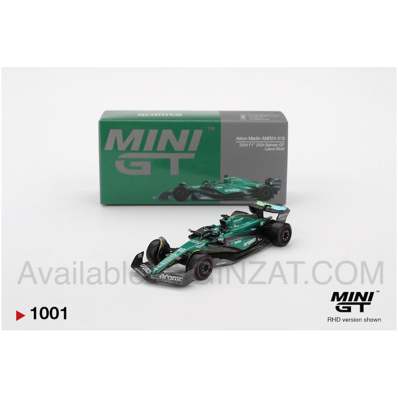 MINI GT 1/64 Aston Martin AMR24 #18 Lance Stroll 2024 F1 2024 Bahrain GP