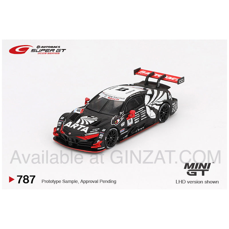 Honda NSX-GT Type S GT500 SUPER GT Series 2023 #16 "ARTA MUGEN NSX-GT" ARTA Japan Exclusive, Mini GT No. 787 diecast model car (Blister Pack)