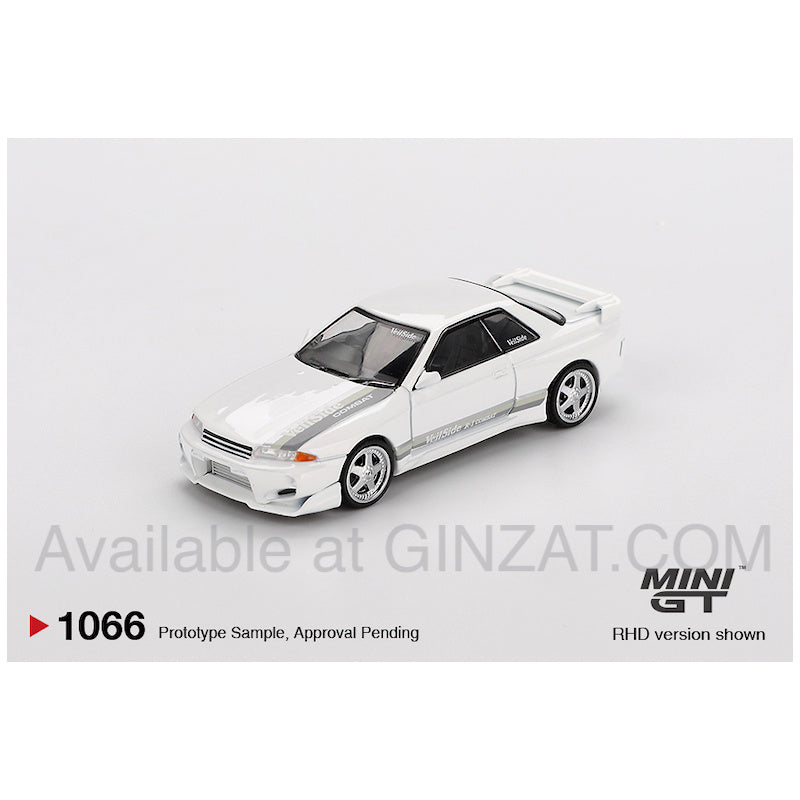 Nissan Skyline GT-R R32 Veilside Combat C I White, Mini GT No. 1066 diecast model car