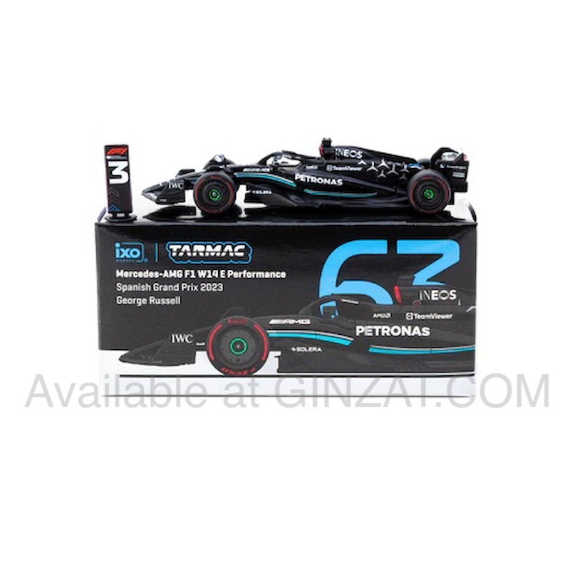 Mercedes-AMG F1 W14 E Performance Spanish Grand Prix 2023 George Russell, Tarmac Works diecast model car
