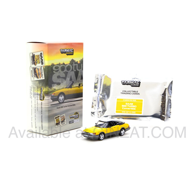Saab 900 Turbo Convertible Yellow, Tarmac Works diecast model car