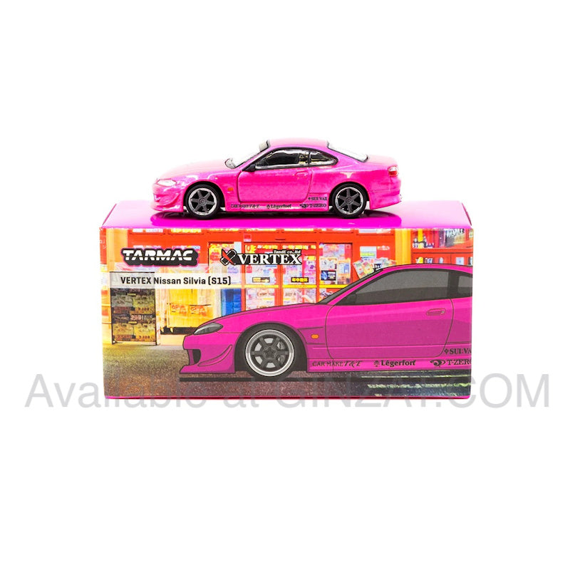 VERTEX Nissan Silvia S15 - Pink Metallic, Tarmac Works diecast model car