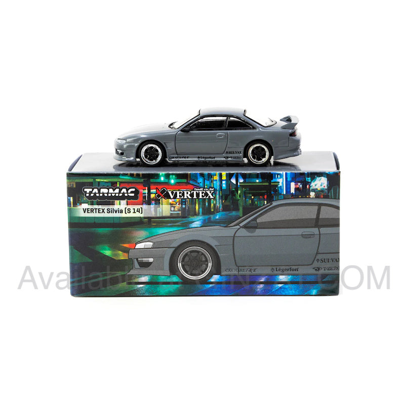 Vertex Silvia S14 Grey, Tarmac Works diecast model car