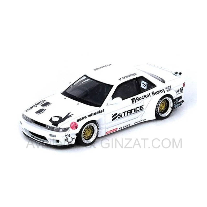 Nissan Silvia S13 (V2) Pandem / Rocket Bunny White, INNO64 diecast
