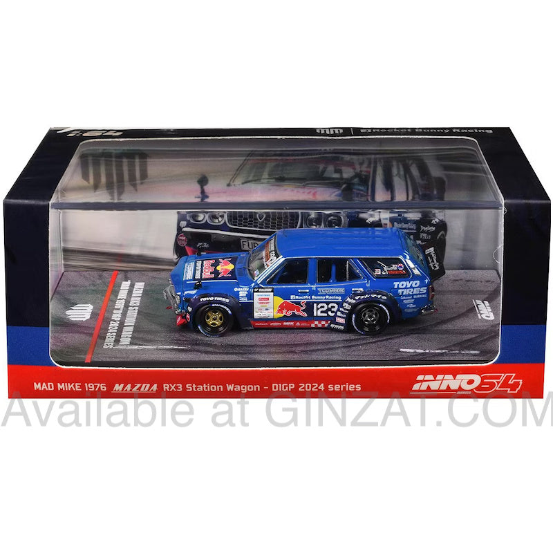 MAD TIME 1976 Mazda RX3 Station Wagon - DIGP 2024 series, INNO64 Models diecast model car