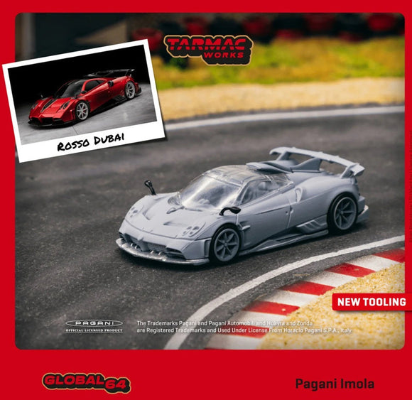 Pagani Imola Rosso Dubai, Tarmac Works Global 64 diecast model car