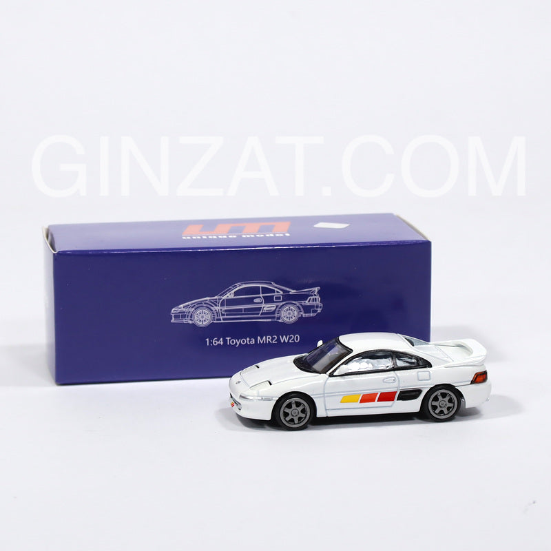 Toyota MR2 W20 White, unique model 1/64 diecast model car – GINZAT