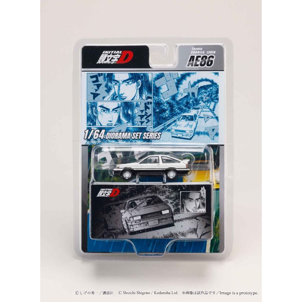 Hobby Japan 1:64 Toyota Corolla Levin (AE86) – Initial D: Wataru Akiyama vs. Keisuke Takahashi (Blister Pack)