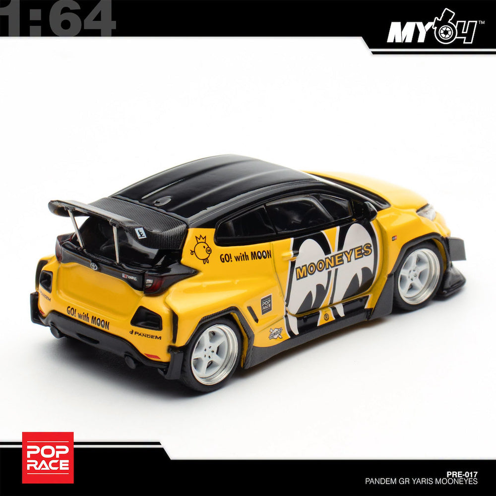 POP Race 1/64 Pandem GR Yaris MOONEYES PRE017 Blister Pack