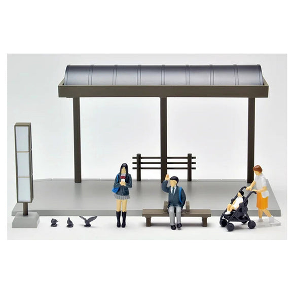 Diocolle 64 #carsnap 05a Bus Stop, Tomytec Tomica Limited Vintage Neo Diorama set 1/64