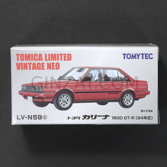 Toyota Carina 1600GT-R 1984 Red, Tomytec Tomica Limited Vintage Neo diecast model car LV-N59c