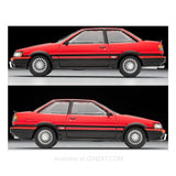 Toyota Corolla Levin 2 door GT-APEX 1985 Red/Black, Tomytec Tomica Limited Vintage Neo diecast model car LV-N304a 