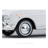 Datsun (Nissan) Bluebird 4 door 1600SSS White 1965, Tomytec Tomica Limited Vintage diecast model car LV-205a 