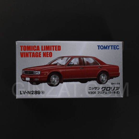Nissan Gloria V30E Brougham (Red), Tomytec Tomica Limited Vintage Neo diecast model car LV-N289a 