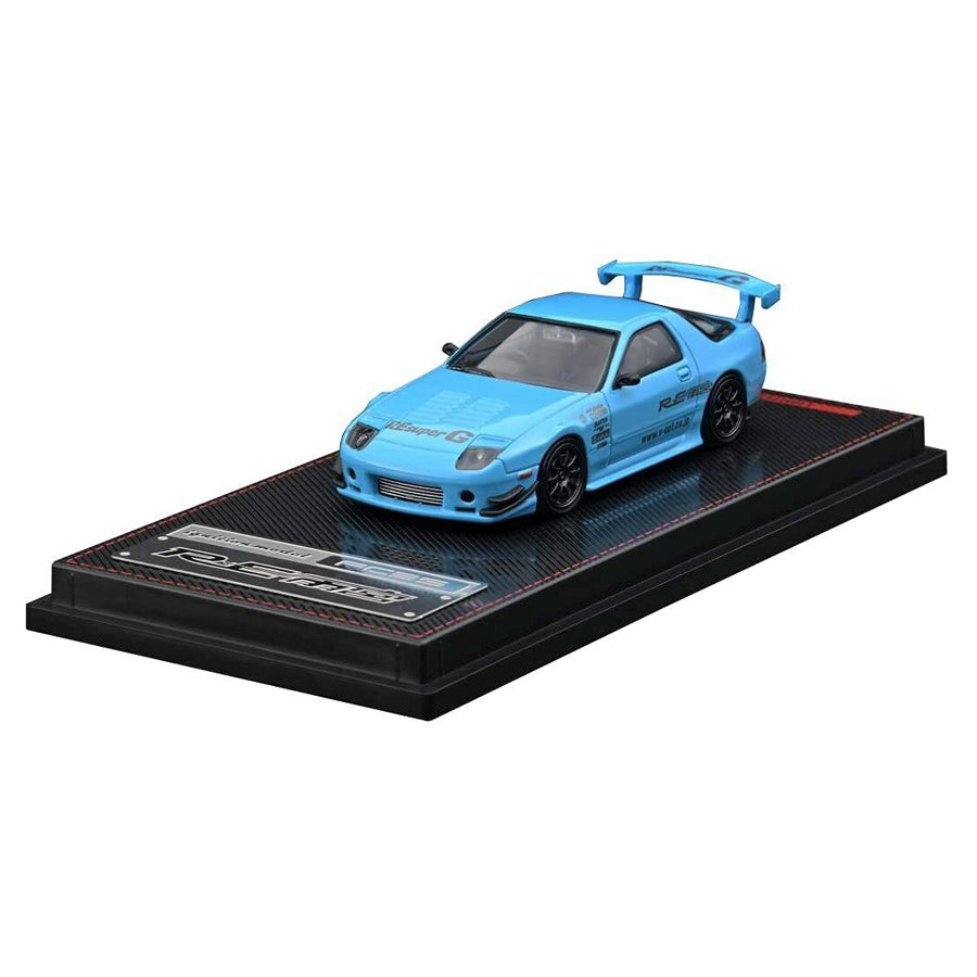 Mazda RX-7 (FC3S) RE Amemiya Light Blue, Ignition Model diecast model car