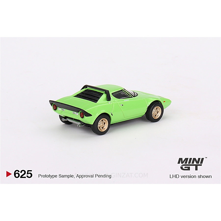 Lancia Stratos HF Stradale Verde Chiaro Lime Green, Mini GT No. 625 diecast model car