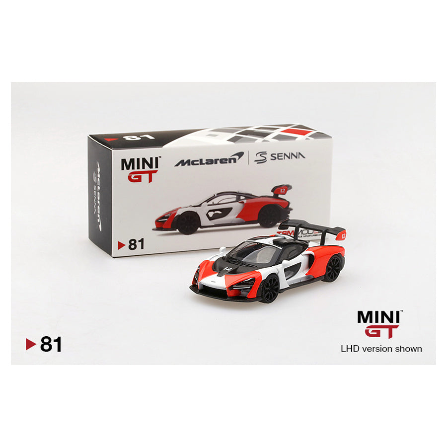 McLaren Senna Orange / White, Mini GT No.81 diecast model car – GINZAT