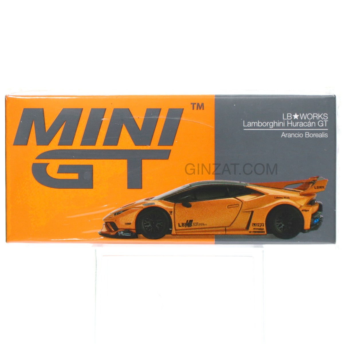 LB Works LAMBORGHINI Huracan GT Arancio Borealis, Mini GT 355 diecast model car