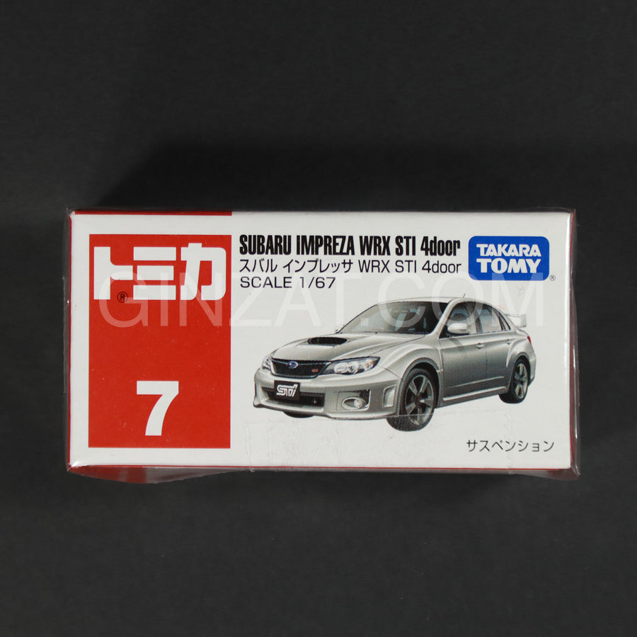 Subaru Impreza WRX STI 4 Door, Tomica No.7 diecast model car