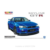 NISSAN BNR34 SKYLINE GT-R V?spec ? '00 Bayside Blue, Aoshima 1/24 Pre-Painted Plastic Model Kit