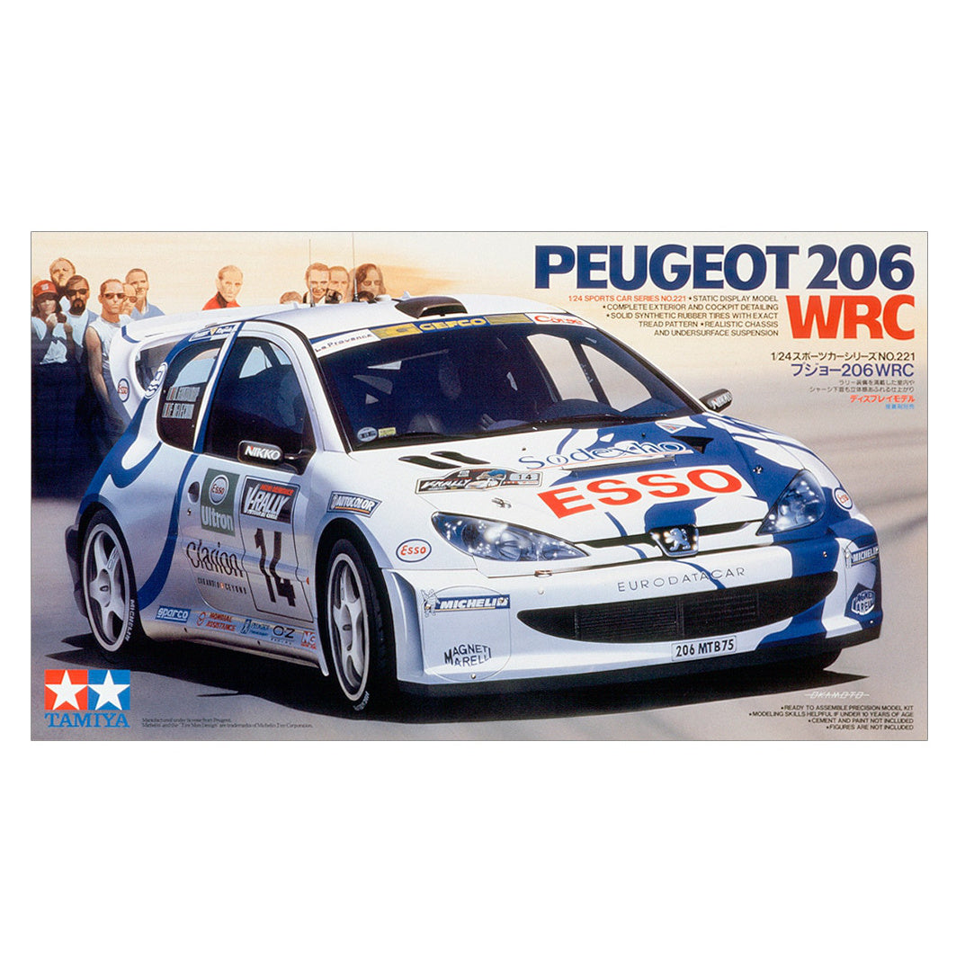 Peugeot 206 WRC, Tamiya Plastic Model Kit (Scale 1/24)