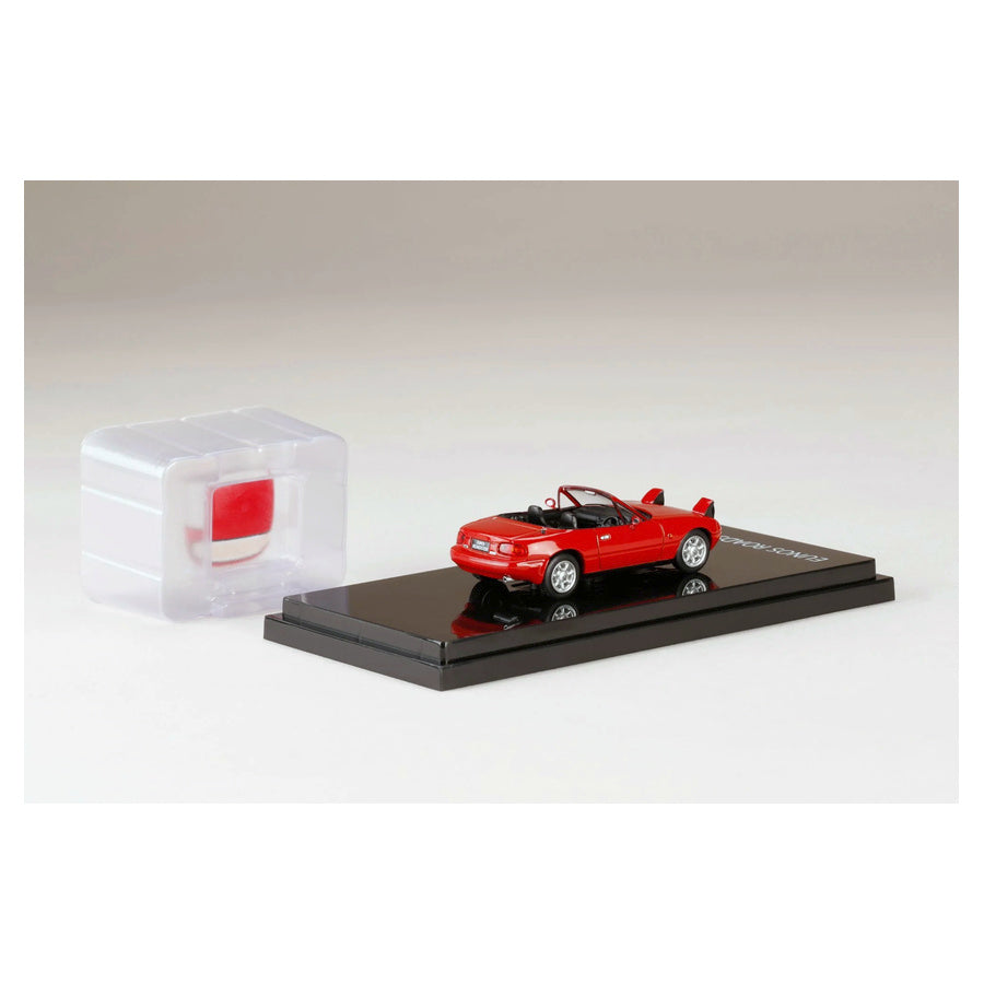 EUNOS (MAZDA) Roadster (NA6CE) Open Retractable Headlights Classic Red, Hobby Japan diecast model car