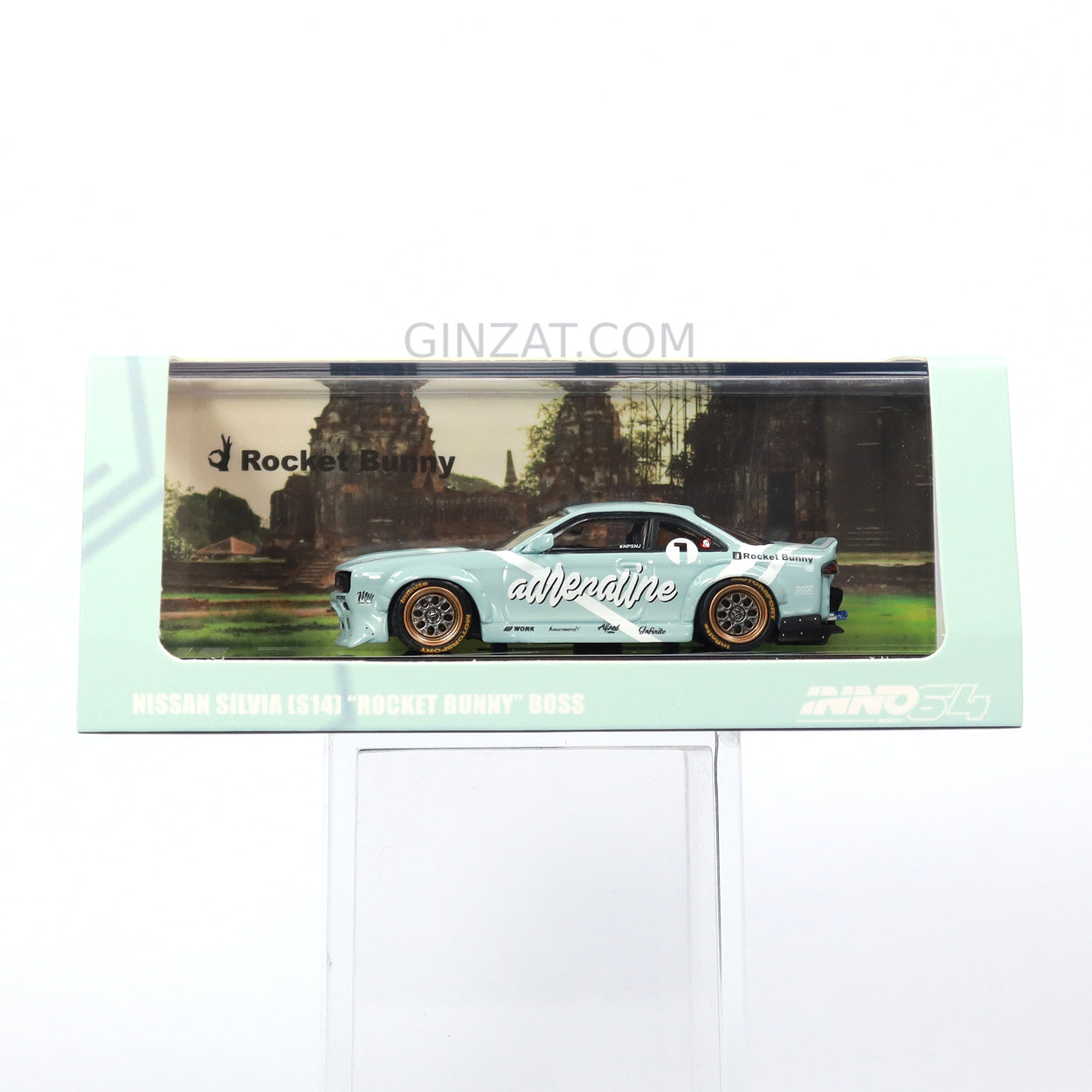 NISSAN Silvia (S14) Adrenaline Rocket Bunny Boss Thailand Special Edition, INNO64 diecast model car