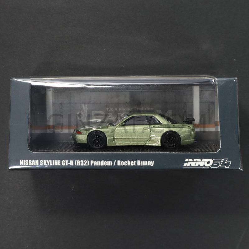 Nissan Skyline GT-R R32 Pandem / Rocket Bunny Millenium Jade, Inno64 diecast model car