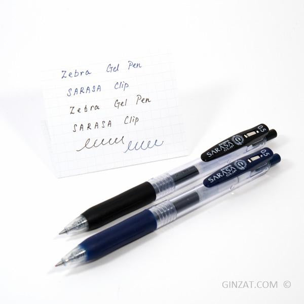 Zebra Sarasa Clip Push Gel Pen - 0.5mm Blue Black Ink (JJ15-FB)
