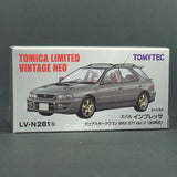SUBARU Impreza Pure Sport Wagon WRX Sti Version V Gray 1998, Tomytec Tomica Limited Vintage Neo diecast model car LV-N281b