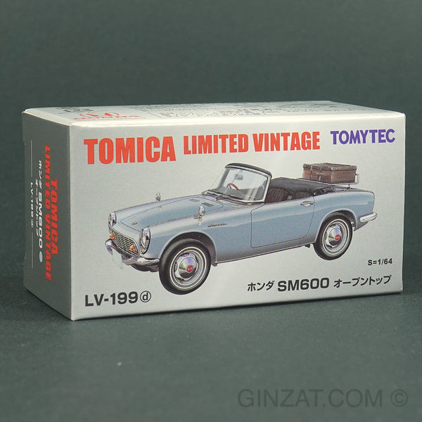 HONDA SM600 Open Top (Metallic Blue), Tomytec Tomica Limited Vintage diecast model car LV-199d