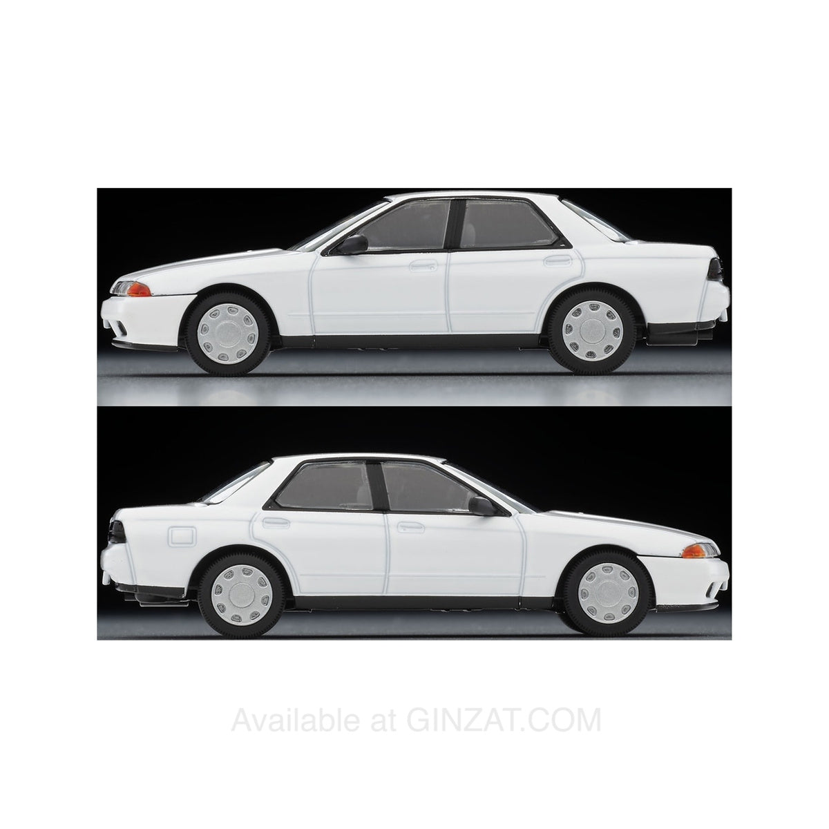 Nissan Skyline 4-door Sports Sedan GXi Type X (White) 1992, Tomica Limited Vintage NEO diecast model car LV-N194d