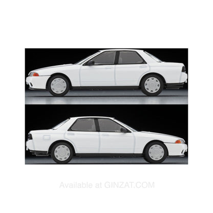 Nissan Skyline 4-door Sports Sedan GXi Type X (White) 1992, Tomica Limited Vintage NEO diecast model car LV-N194d