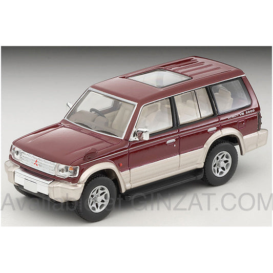 Mitsubishi Pajero Mid Roof Wide VR (Red/Beige) 1996 Model, Tomytec Tomica Limited Vintage Neo LV-N206b diecast model car