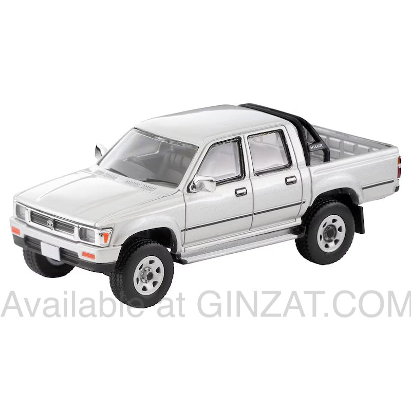 Toyota Hilux 4WD Pickup Truck, Double Cab, SSR model Silver 1991, Tomytec Tomica Limited Vintage Neo diecast model car LV-N256c 