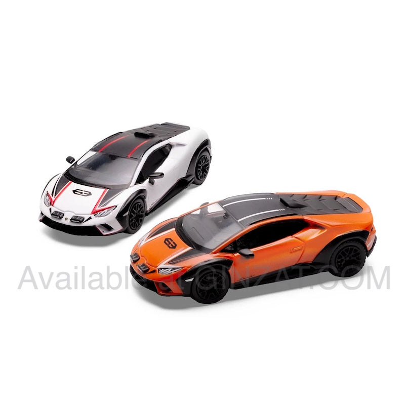 Lamborghini Huracan Sterrato Combo Set - White and Orange, Sparky diecast model car