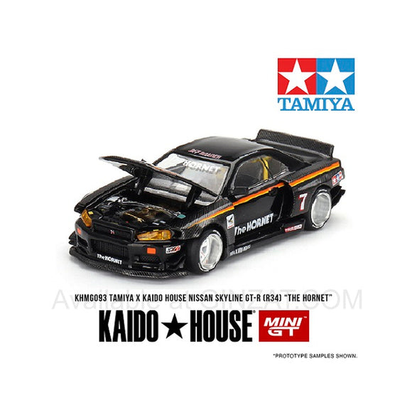 Nissan Skyline GT-R R34 TAMIYA x KAIDO HOUSE `Hornet’, Mini GT Kaido House 093 diecast model car