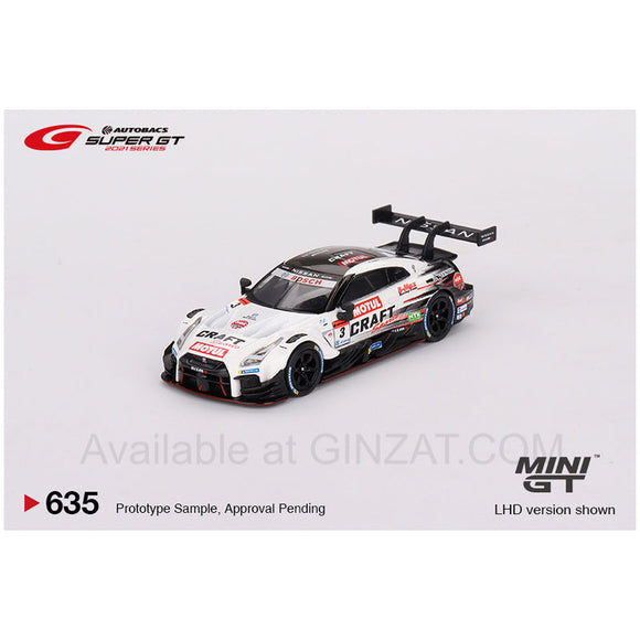 Nissan GT-R Nismo GT500 SUPER GT Series 2021 #3 NDDP Racing with B-Max Japan Exclusive, Mini GT No. 635 diecast model car